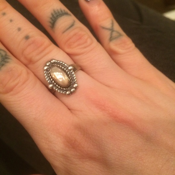 Abalone sterling silver ring