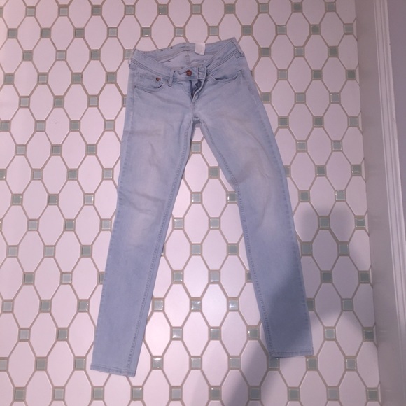 Very light wash jeans