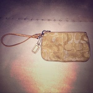 Coach Gold Wristlet