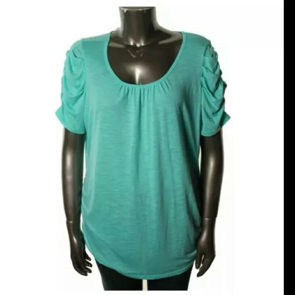 Style&Co slub rushed short sleeve