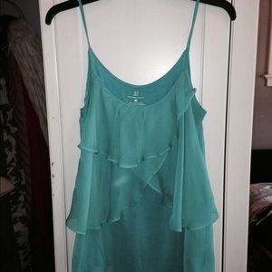 NY&C teal flowy camisole