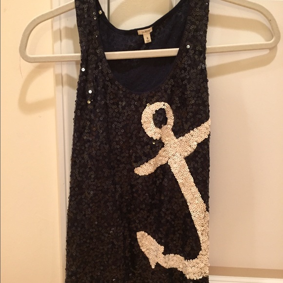 Jcrew sequin anchor tank. Size small.