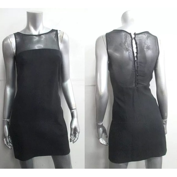 ⚡️SALE 90's Black sheer top panel mini shift dress