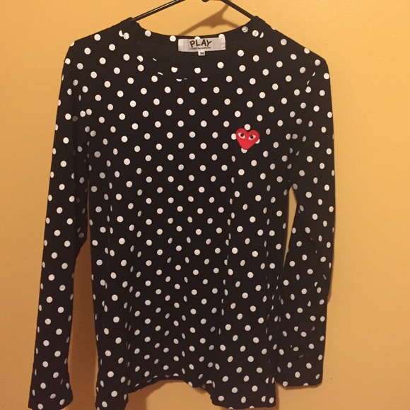 Comes de Garçons polka dot long sleeve
