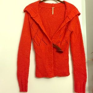 Free People size small orange/red sweater