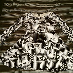 Black and white maze dress