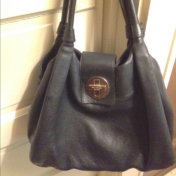 Boho Black Kate Spade Bag With Gold Detail