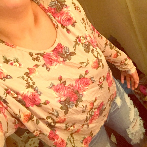 Floral print long sleeve shirt