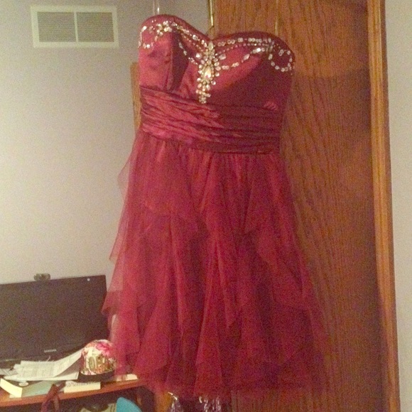 Maroon Homecoming Dress