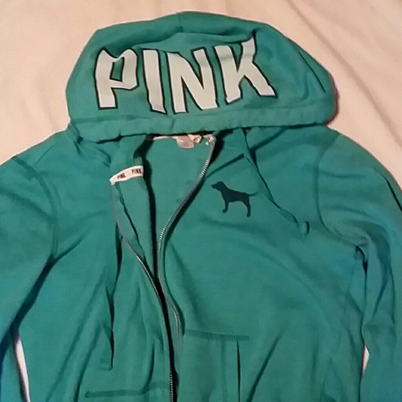 *SOLD* VS PINK hooded zip up jacket - Picture 2 of 2