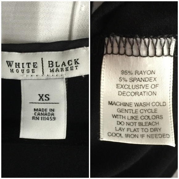 White House Black Market Black Ruffle Top XS - Picture 3 of 4