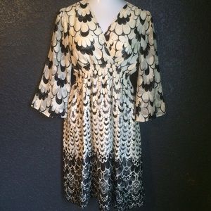 Mushka black & cream dress