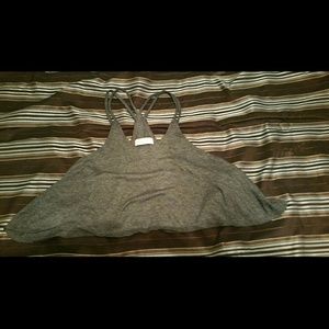 Gray crop top tank