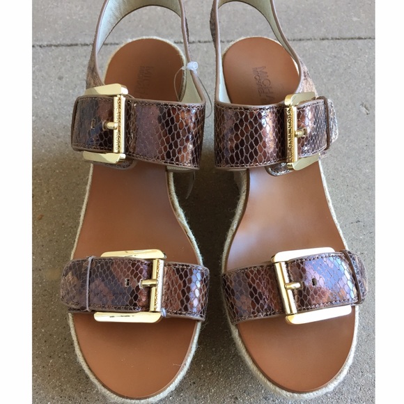 ✨FLASH SALE✨ Michael Kors Espadrille Snake Wedges