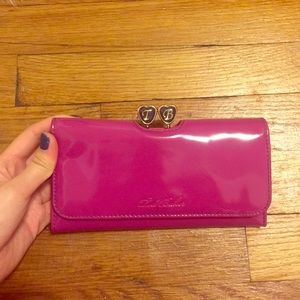 Ted baker shiny purple wallet