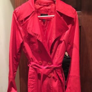 Red, all weather coat