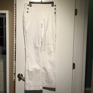 Coldwater Creek wide leg white jeans