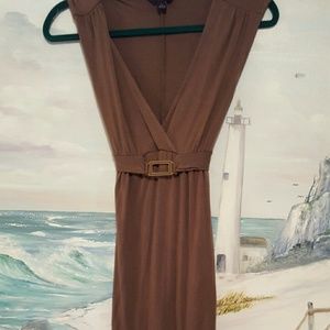 Banana republic jersey  dress tan