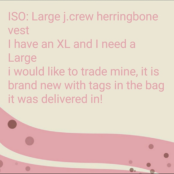 ISO J.CREW herringbone vest trade