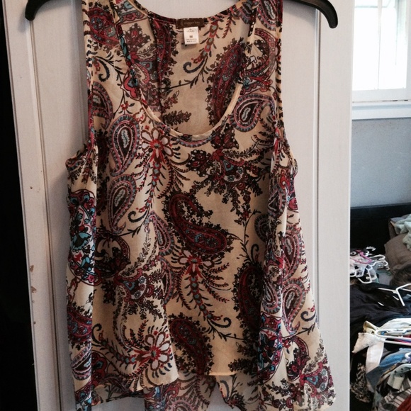Sheer flowy tank