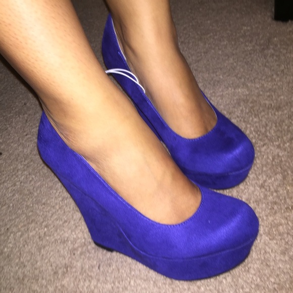Cobalt blue wedges