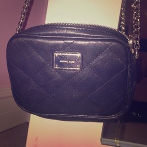 Black quilted Michael Kors cross body