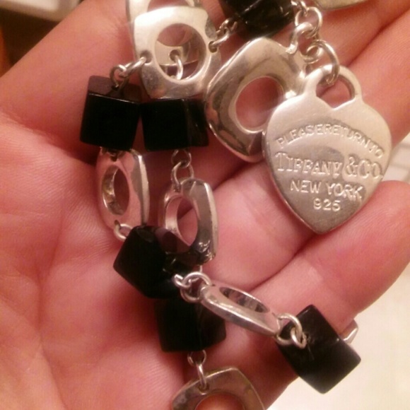 Blk Silver Neclkace
