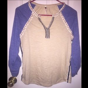 Indian style 3 quarter sleeve top