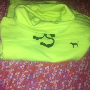 VS neon green cowl neck