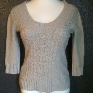 Express grey cable knit sweater