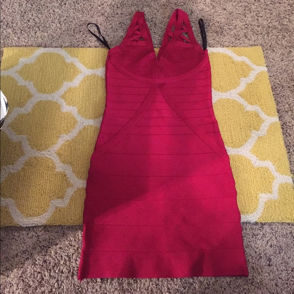 Sexy red Bebe bandage dress