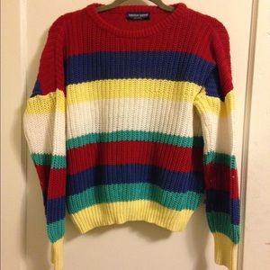 American apparel fisherman sweater color block