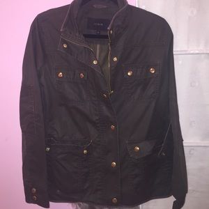 J. Crew army green button up woman's jacket size M