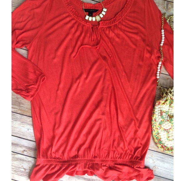 Banana Republic red knit top