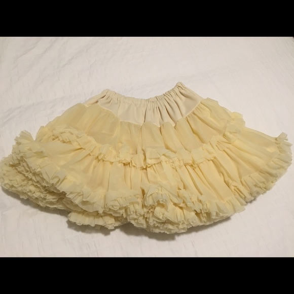 American Apparel chiffon cake ballet skirt yellow