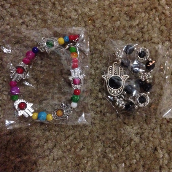 Two hamsa hand bracelets new in package