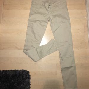 Khaki Hollister skinny pants