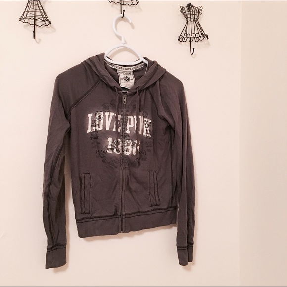 VS Pink grey hoodie