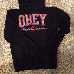 Black Men's Obey Hoodie