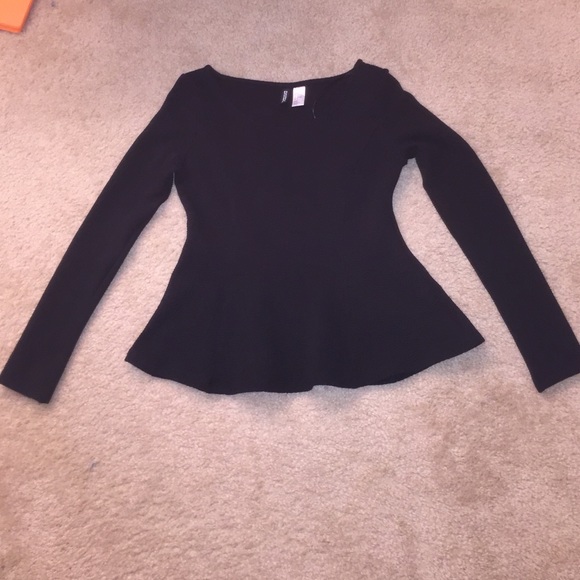Black H&M brand peplum top.