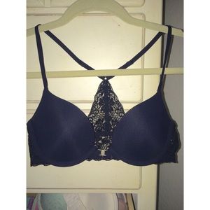 Navy blue push up bra