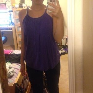 Purple Flowy Tank