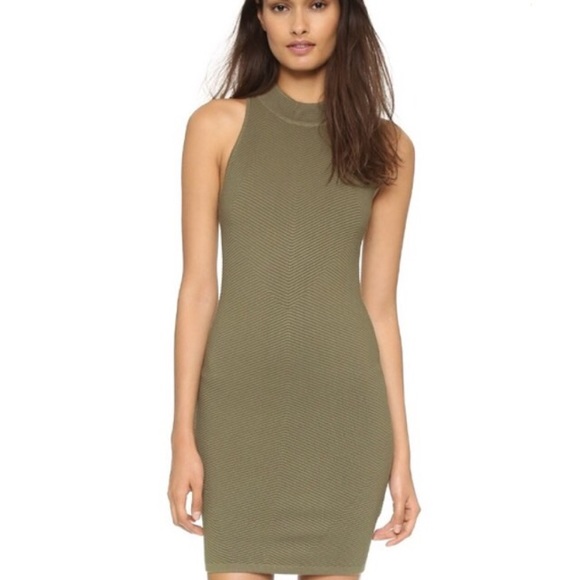Rebecca Minkoff Olive Ribbed Dress (Brand New)