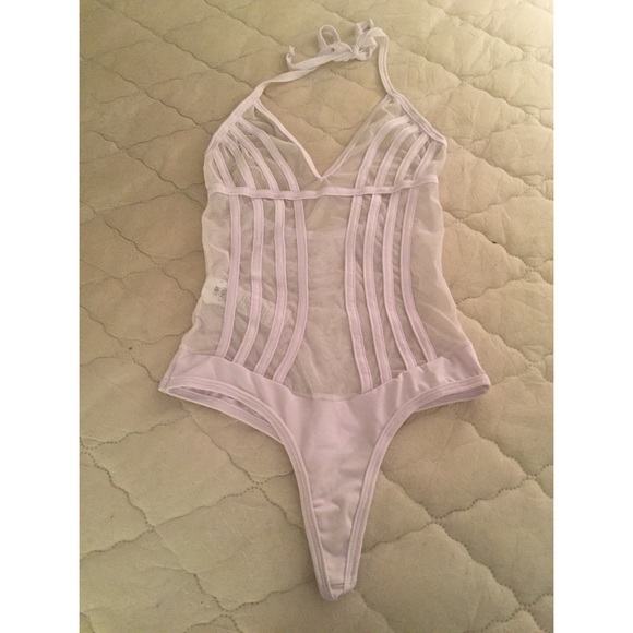 Rave one piece white body suit