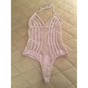 Rave one piece white body suit