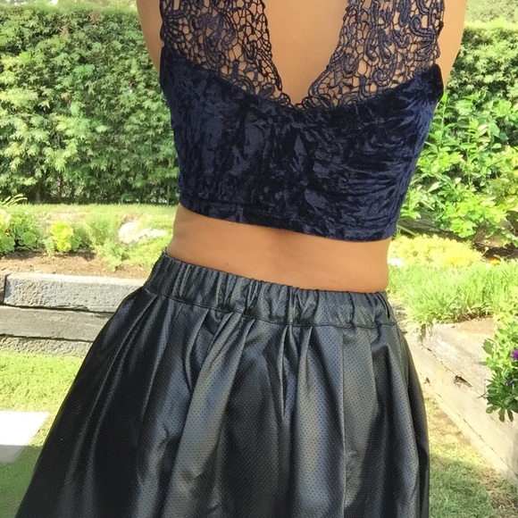 LAST ONE‼️Faux Leather Skater Skirt - Picture 3 of 4