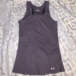 Medium UA gray heatgear racerback tank