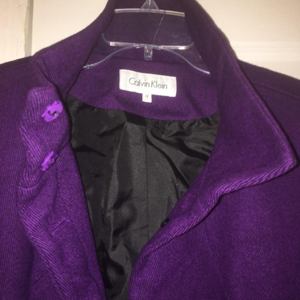 ⛄️ Calvin Klein Wool Purple Coat Size 12