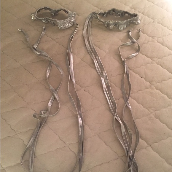 Rave silver leg wraps!