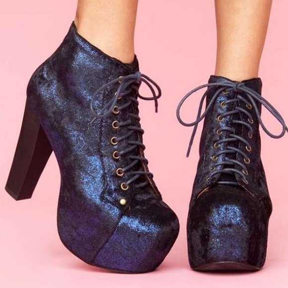 Nasty GalxJeffrey Campbell Blue Lita Platform Boot